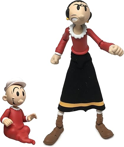 Boss Fight Studio Olive OYL Popeye Classics Wave 1 - Figura de acción altamente articulada con accesorios que incluyen Swee' Pea, falda de tela,