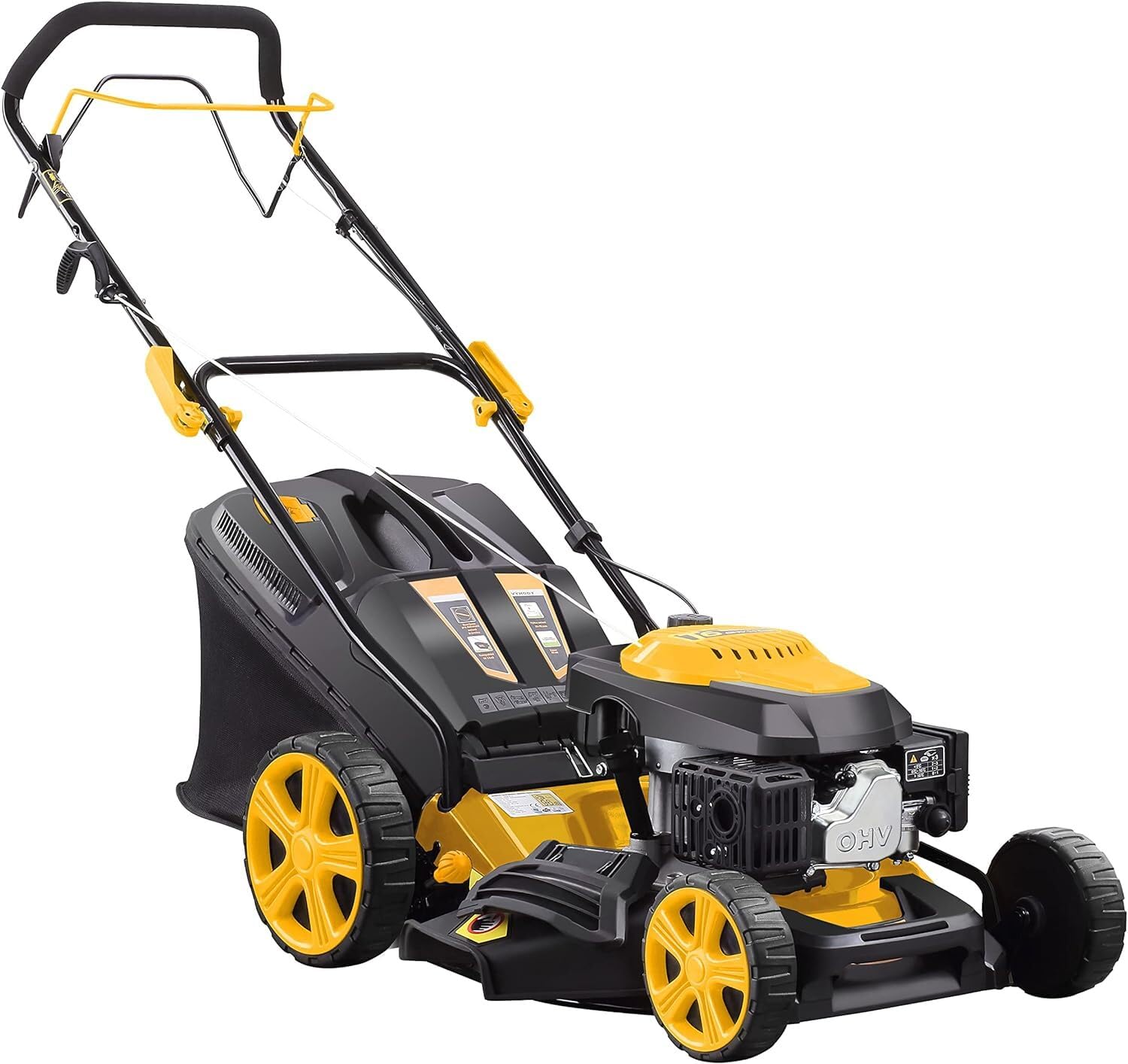 Nemura Tondeuse Thermique Autotractée 146cm3 à Essence pour Pelouse - Fonction Mulching - Hauteur de Coupe 7 Positions - Démarrage Facile - Outillage Jardin - Marque Française