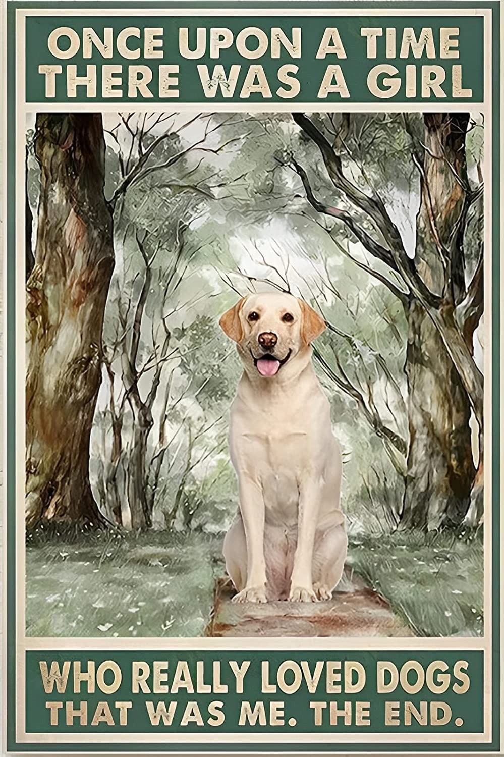 Homeoanimal 19 Vintage Metal Dog Sign Labrador 8X12 Inch Tin Sign Decor