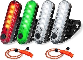 Amzonly LED Navigation Lights Kit for Boat Kayak, Stern Lights Battery operated, 4Pack Rechargeable LED Lights for Night K...