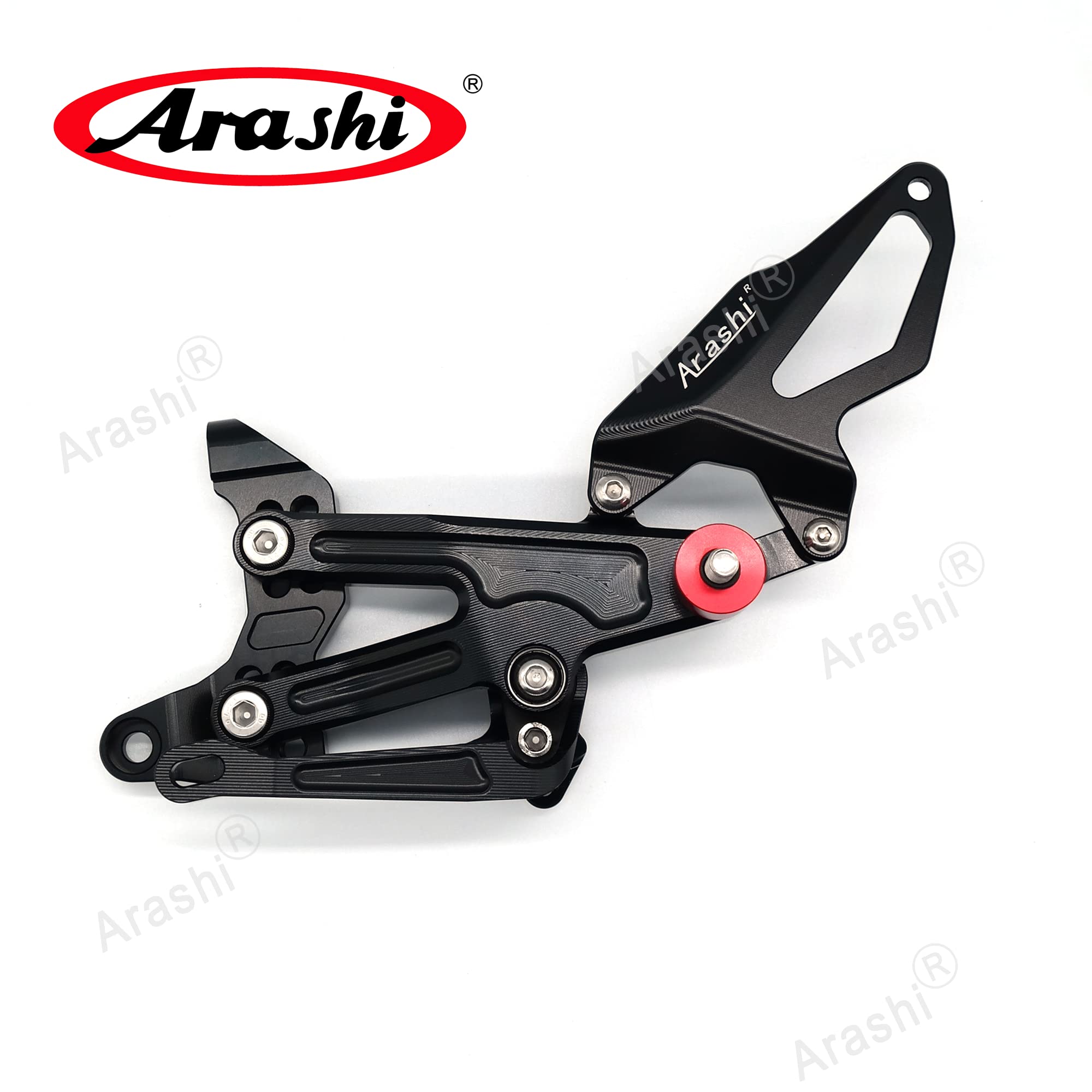 Arashi(Version 2.0) Réglables Commandes Reculées pour DUCATl Panigale V4 V4S V4R 2018-2023 Accessoires Repose Pieds Arrière Pédales Noir