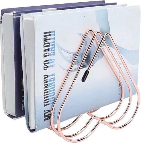 Miniatura 4 de Estink Estante de almacenamiento para libros de escritorio, 5 ranuras en forma de corazón, estante telescópico para archivos, organizador de