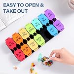 Extra Large Weekly Pill Organizer - 7 Day AM/PM Pill Box, Twice a Day XL Pill Container for Vitamins and Supplements, Airtight & Detachable Design, Ideal for Daily Medication Management