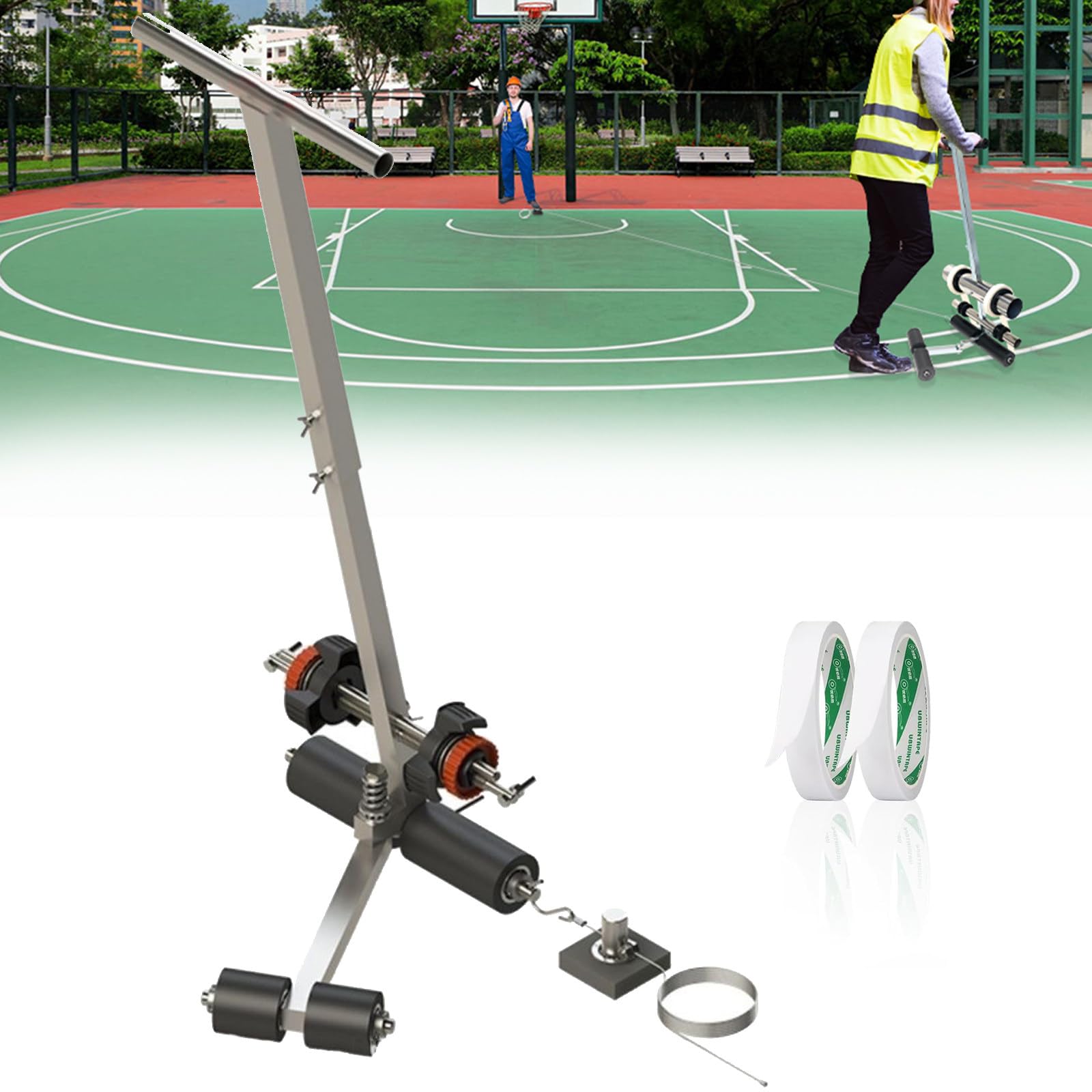 asdchZen Road Marking Machine With Circle Kit For Precise Line Application On Courts, Parking Lots, And Workshops