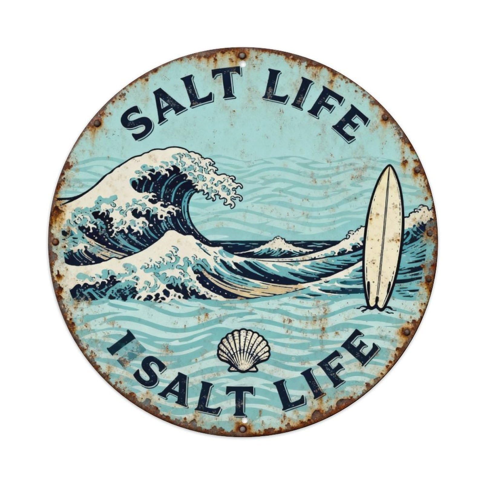 SALT LIFE Metal Tin Sign Plaque