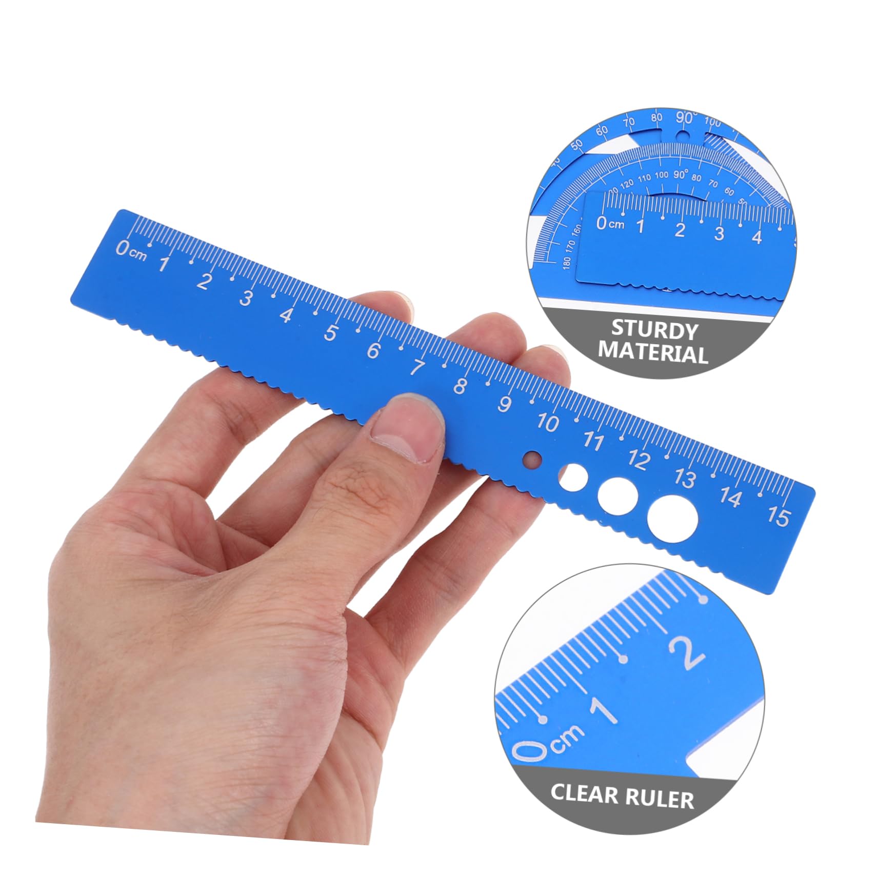 DOITOOL 5 Set Alluminio per Goniometro e Squadretta per Scolastico e Professionale Design Kit Versatile per Misurazioni Accurate
