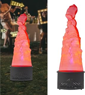 Fake Fire Flames Effect Light, 24LED Artificial Fire Lamp with 1.5M/3.2Ft Flame Cloth, 3D Stage Fire Campfire Flame Light for Christmas Halloween Party Decoration