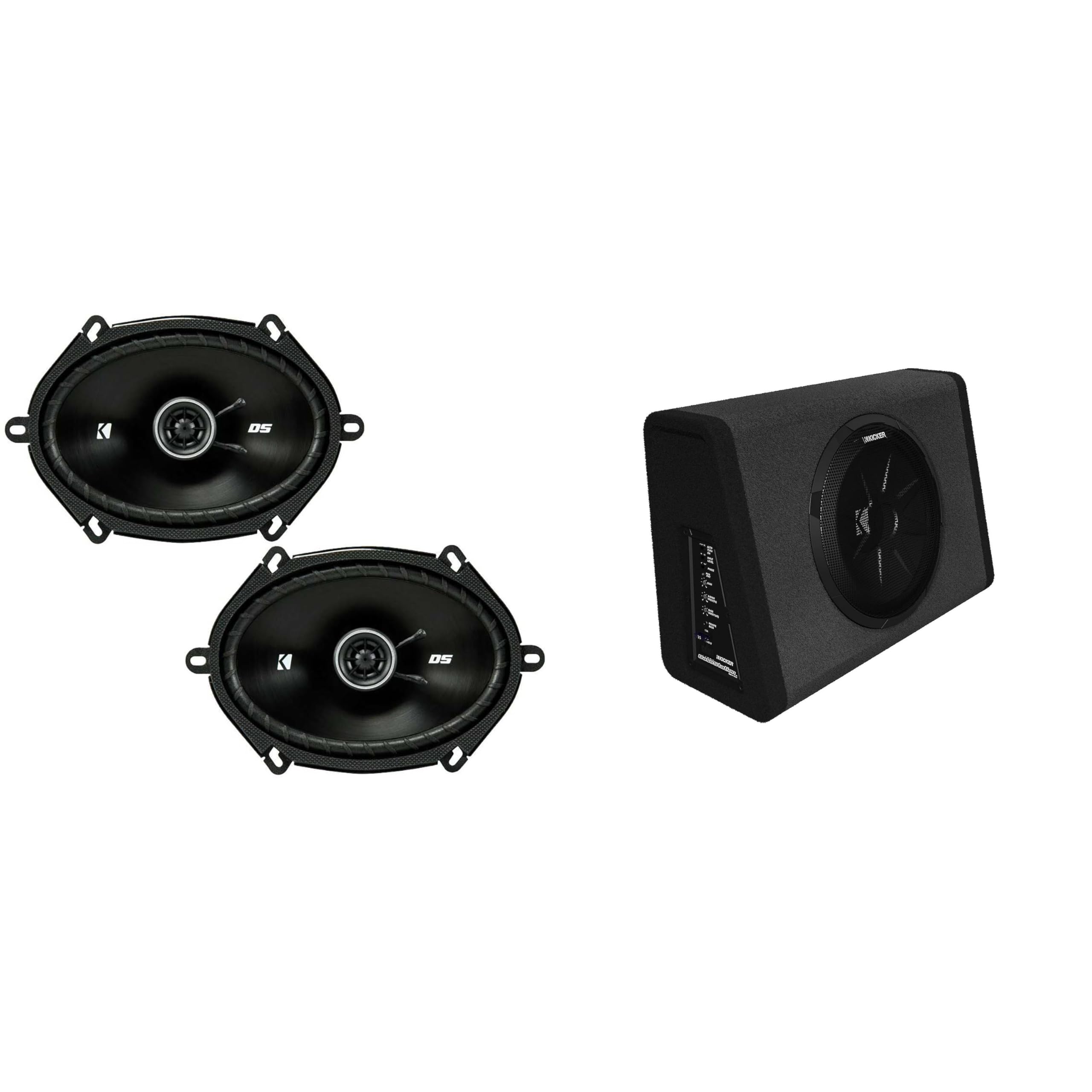 KICKER 11PT250 Powered Enclosure & 43DSC6804 6x8 Bundle