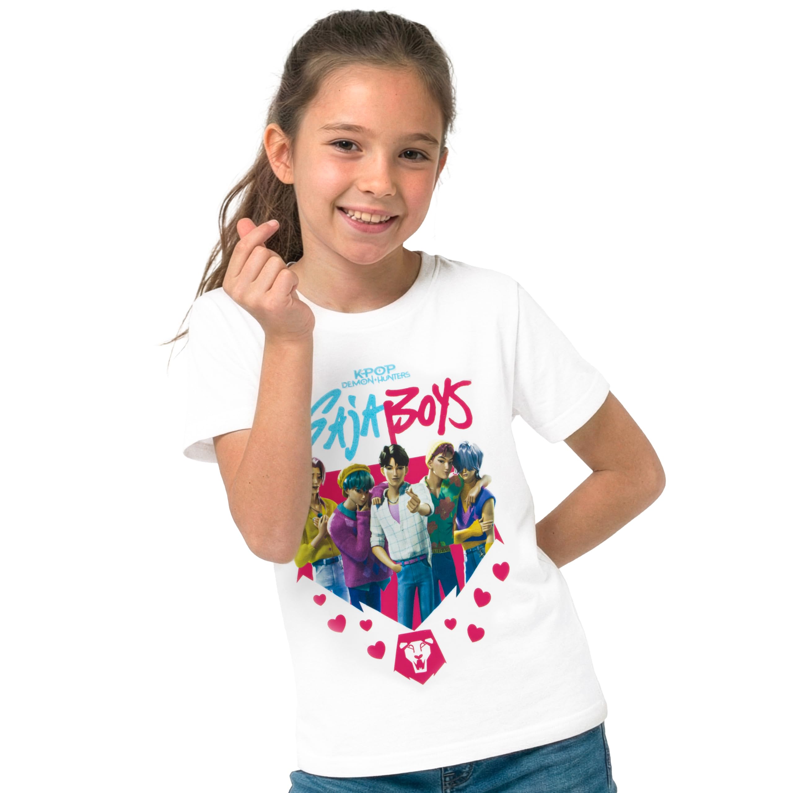 KPop Demon Hunters T-Shirt Mädchen, Saja Boys Mädchen T-Shirt Kurzarm T Shirt Kinder