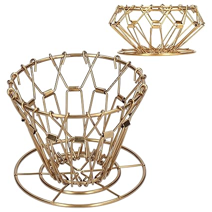 Coffee Dripper, 304 Stainless Steel Coffee Drip Filter Coffee Drip Filter Holder 4.1x3.1in for Mugs for Cups for Paper Filters'