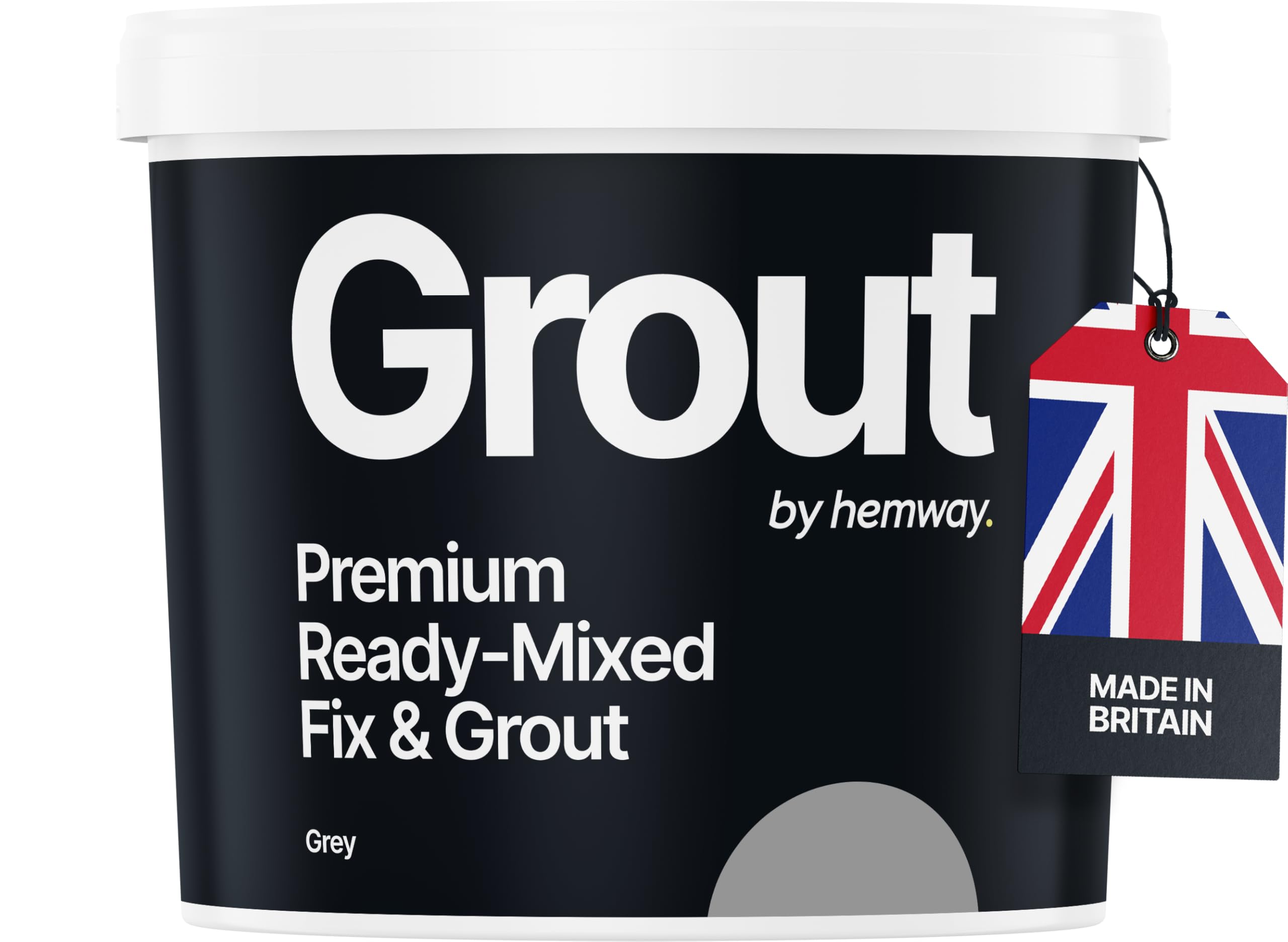 Hemway - Premium Ready-Mixed Grout & Fix Adhesive 4.5 Kg / 2.5 L - Grey | Fast-Drying & Water-Resistant Floor, Wall & Tile Grouting