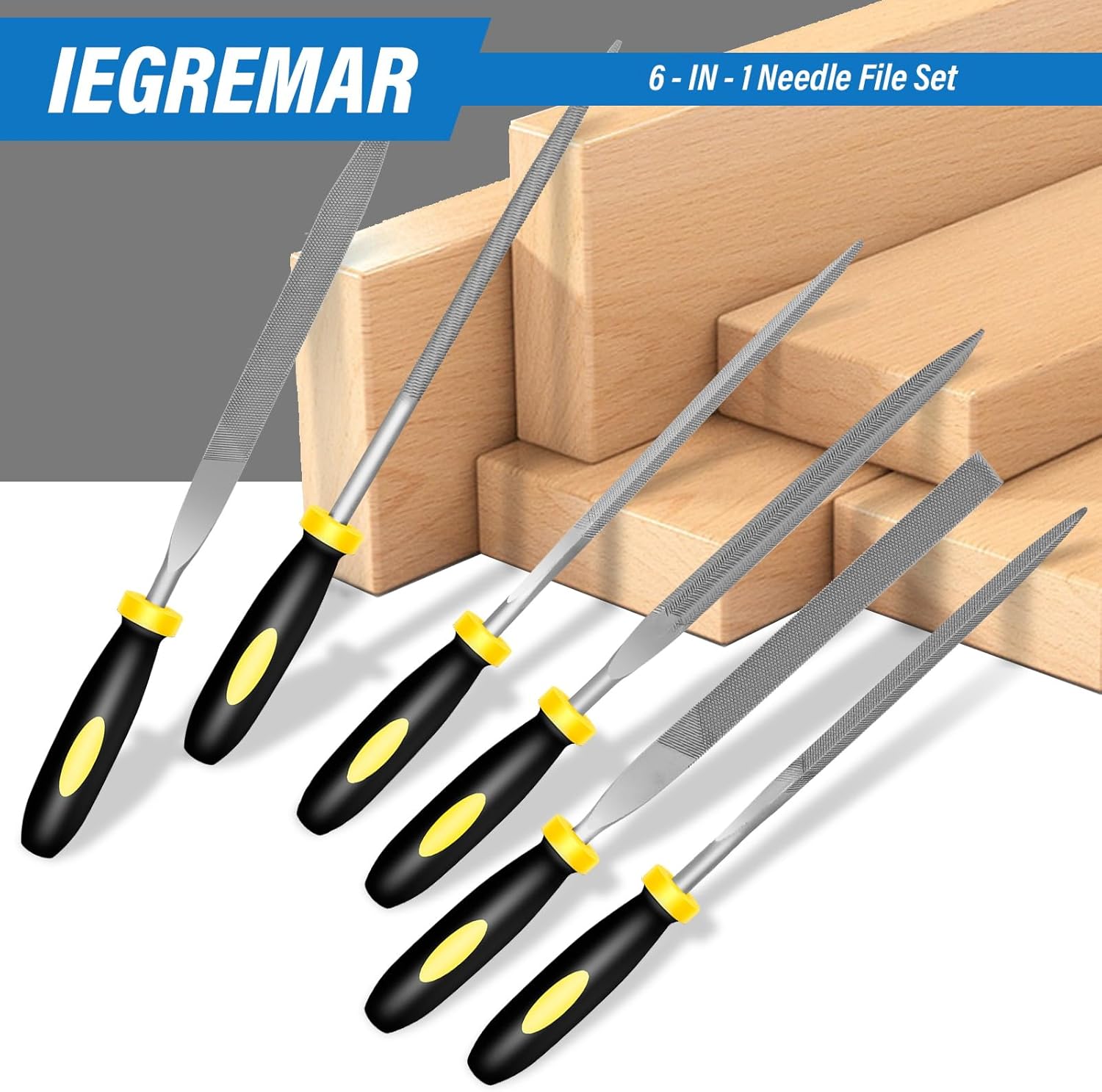 6PCS Metal Needle File Set, 6.3-Inch Mini Hand Files for precision repairs