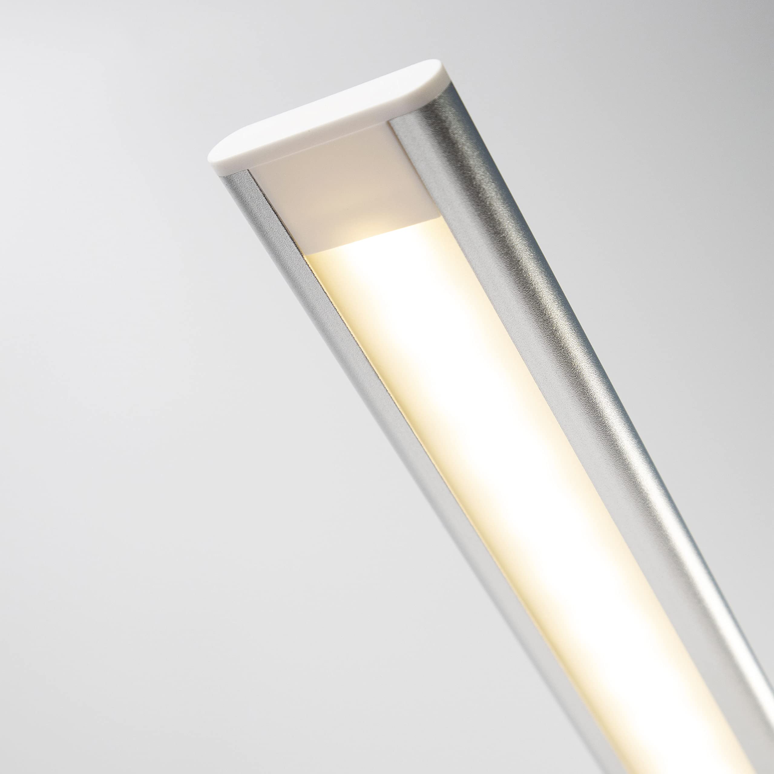 SOLMIRA Lámpara de Escritorio con Cargador Inalámbrico, 42 LEDs, Plata Certificado CE y RoHS