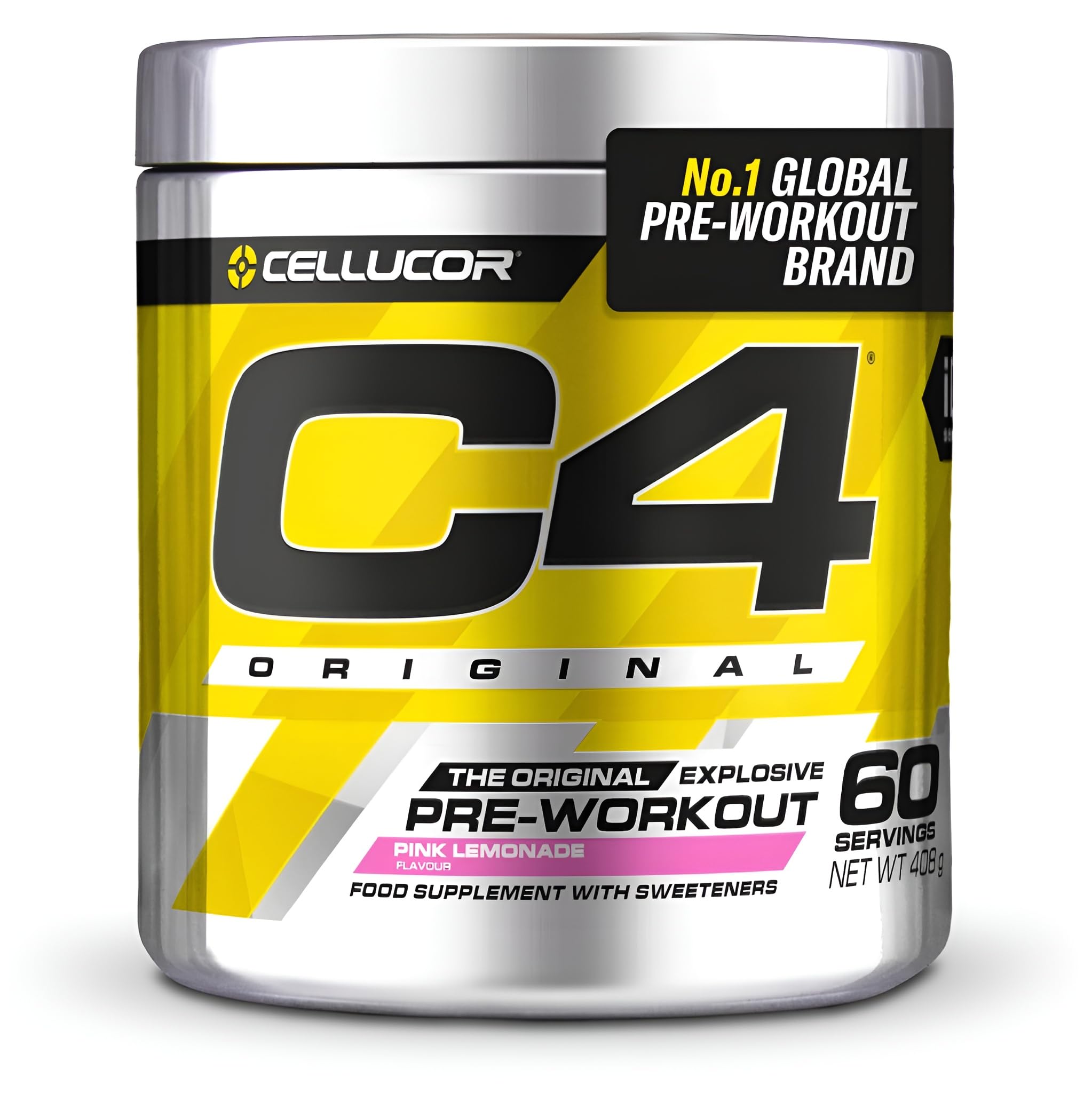 C4 Original Beta Alanine Sports Nutrition Bulk Pre Workout Powder for Men & Women | Best Pre-Workout Energy Drink Supplements | Creatine Monohydrate | Pink Lemonade | 60 Servings