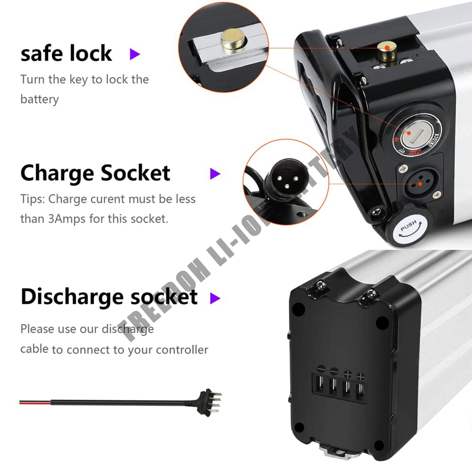 Amazon.co.jp: 48 ボルト電動自転車バッテリー 48V 30AH 25AH