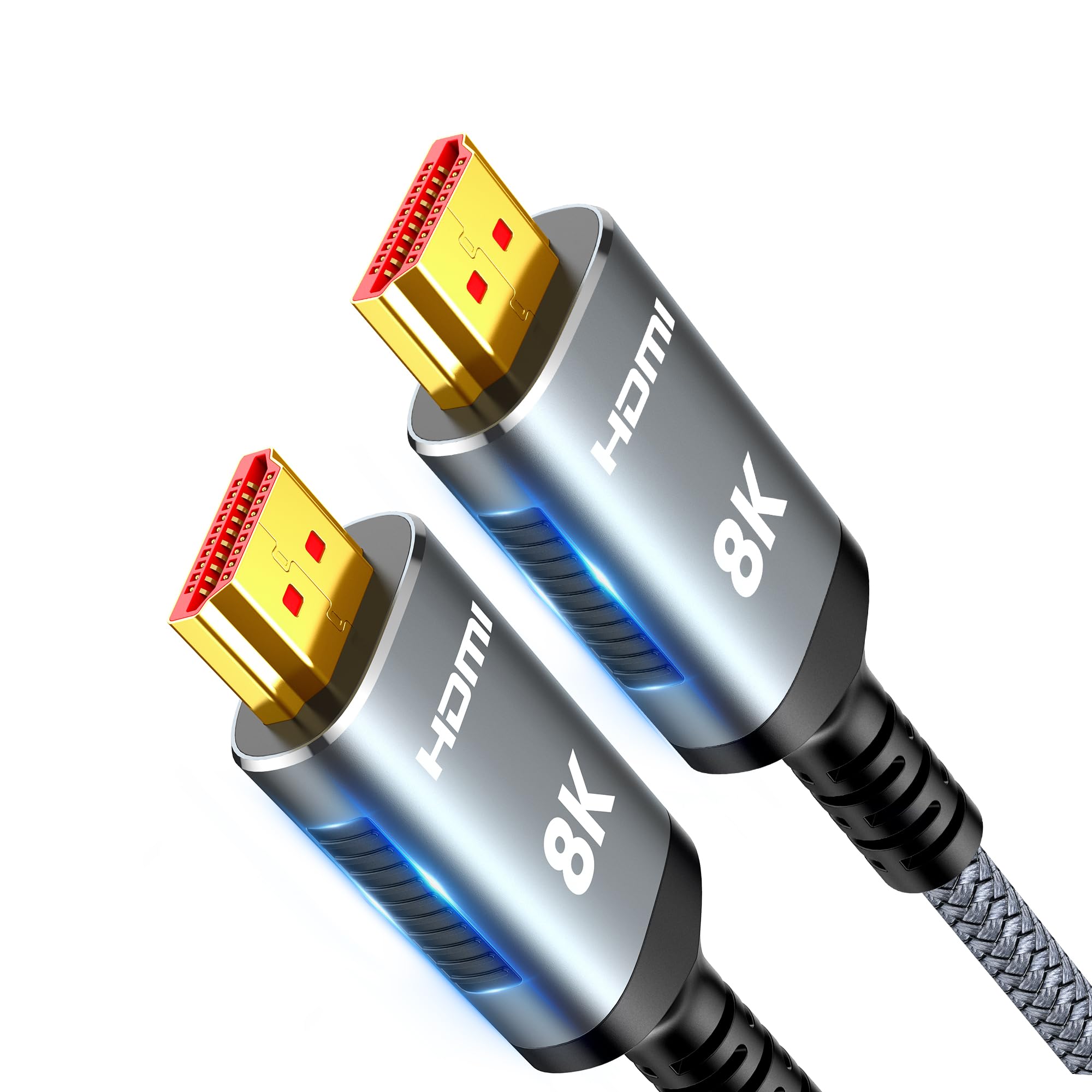 Highwings HDMI Kabel 5Meter 8K, HDMI 2.1 Kabel 48Gbps Ultra Highspeed Ethernet 8K@60Hz 4K@120Hz HDR10 eARC DTS:X 3D HDCP 2.2&2.3, Kompatibel mit PS5/4/3 HDTV Blu-ray Player Monitor