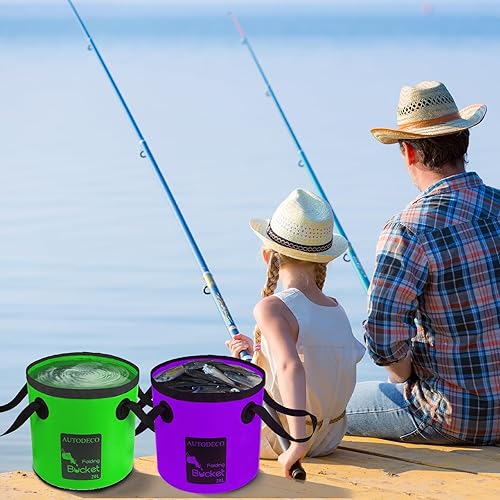 Miniatura 7 de AUTODECO Cubo plegable Contenedor de 5 galones Cubo de agua plegable Lavabo portátil 20L