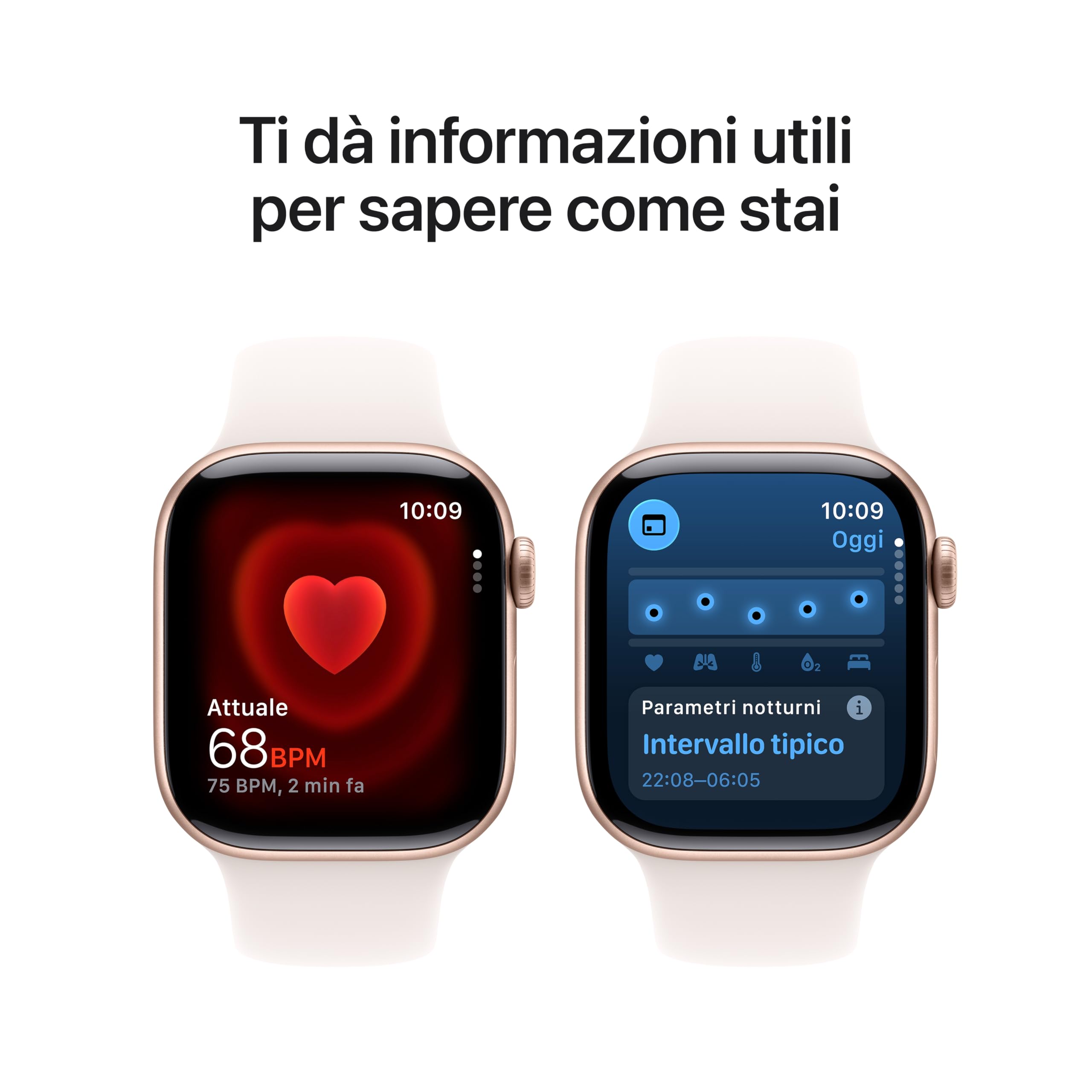 Apple Watch Series 11 GPS, Cassa 42 mm in alluminio color oro rosa con Cinturino Sport rosa fard - M/L - Vista 4