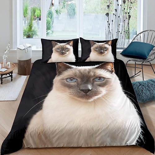 Miniatura 7 de Feelyou Juego de funda de edredón para cachorros, diseño de perro carlino marrón, para niños y niñas, con temática de animales en 3D, funda de