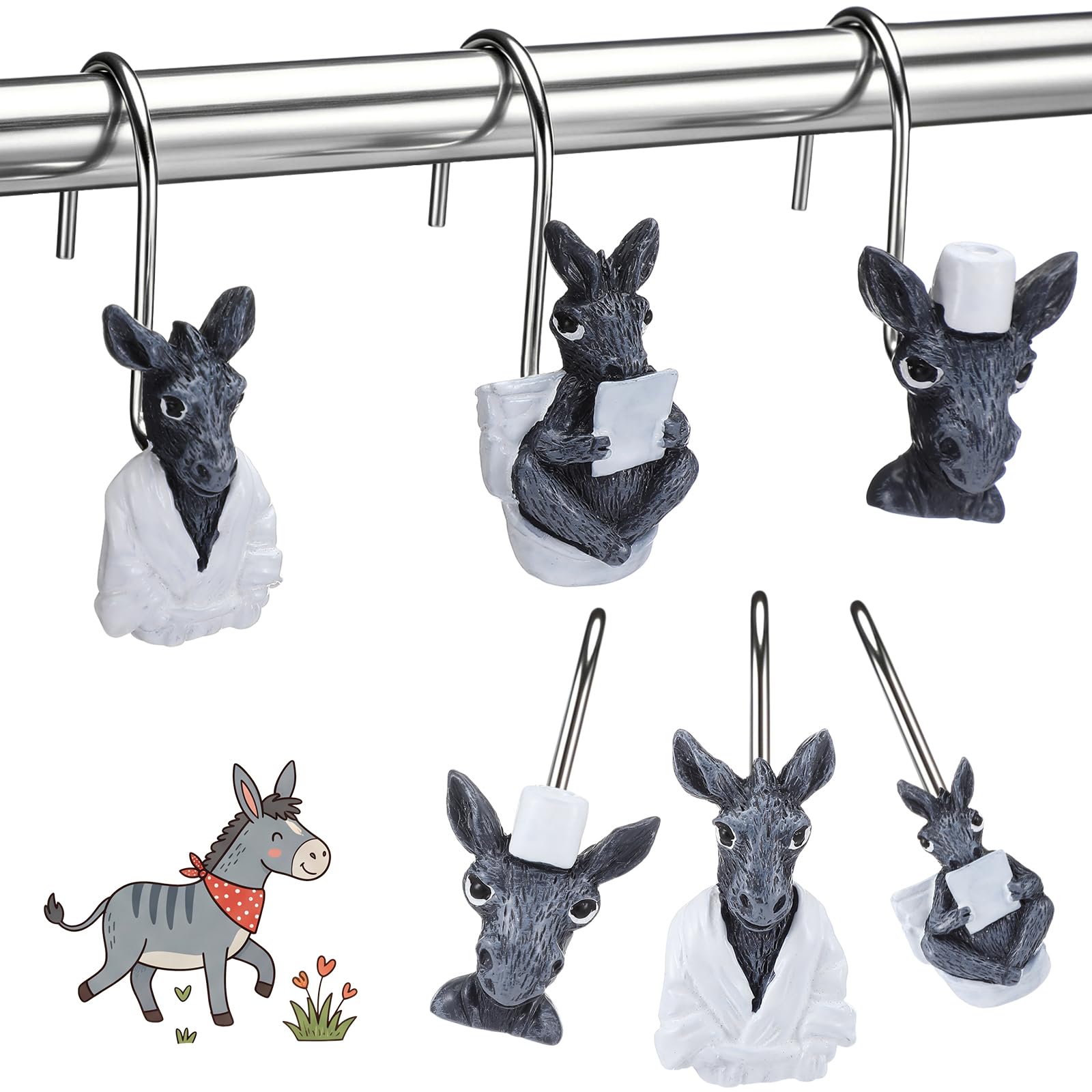 Bigfoot Shower Hooks - Rustic Bathroom Decor -10