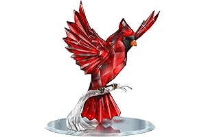 Blake Jensen Crystalline Cardinal Figurine with Mirror Base: Hamilton Collection