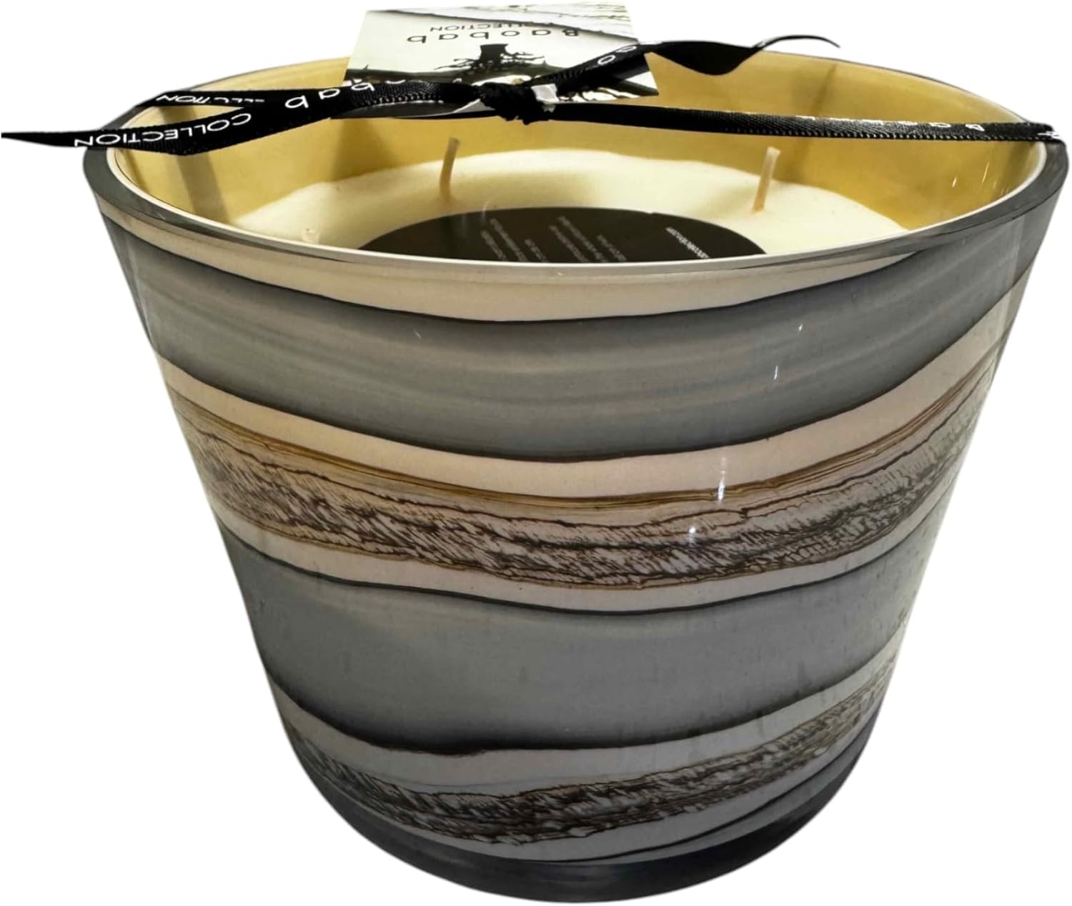 Baobab Collection Sand Sonora Luxury Scented Candle, Saffron Myrrh Patchouli Fragrance, 4-7 Wicks, Handblown Glass (Max 10)