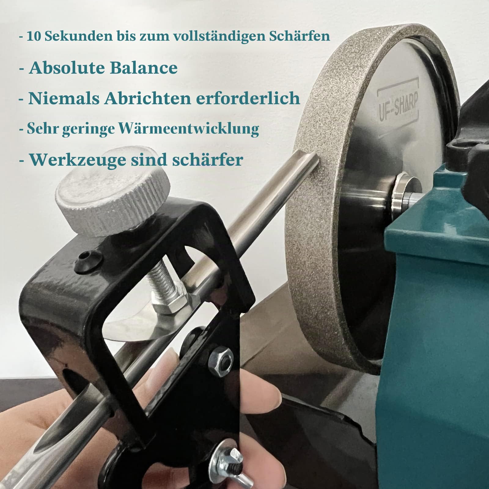 150mm CBN Schleifscheibe 180er Körnung, 6"x 1.5" x 1/2"(Lochdurchmesser), Körnung 180,Zum Schärfen von HSS-Werkzeugen (6"x 1.5" x 1/2")