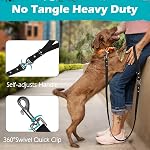 PetBonus Une laisse pour chien imperméable, 5 FT Lead d'entraînement de marche Odor Proof, pas d'angle et facile à nettoyer les laisses pour petits chiens de races moyennes (Noir)