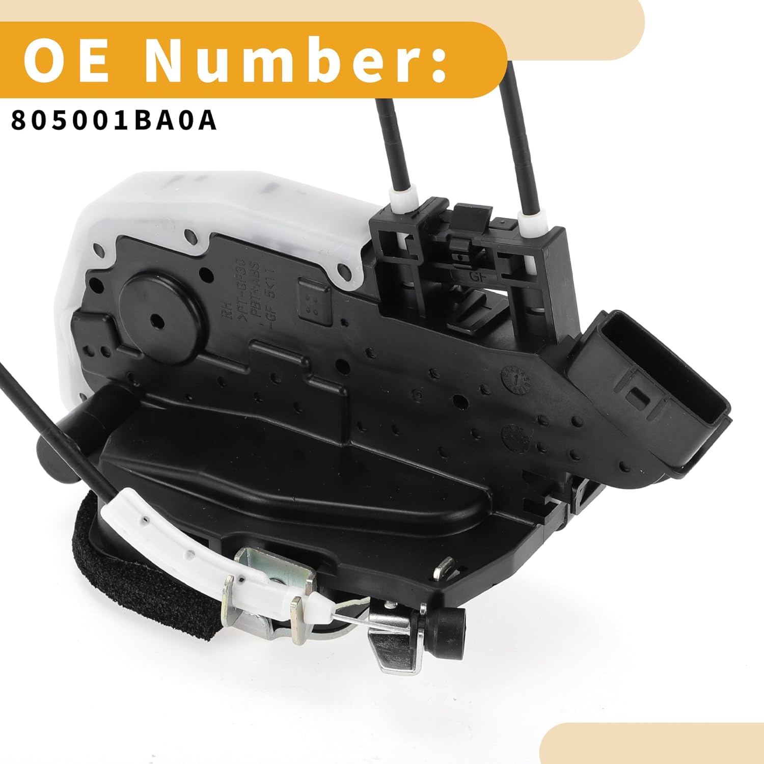 Power Door Lock Actuator Motor No.805001BA0A Front Right Passenger Side Door Latch Actuator Assembly for INFINITI EX35 2008-2012 for INFINITI QX50 2014-2017 with Cable