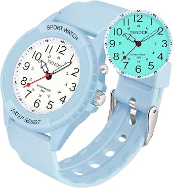 Analog Watches for Women Nurses 50M Waterproof, Night Light & 12/24H