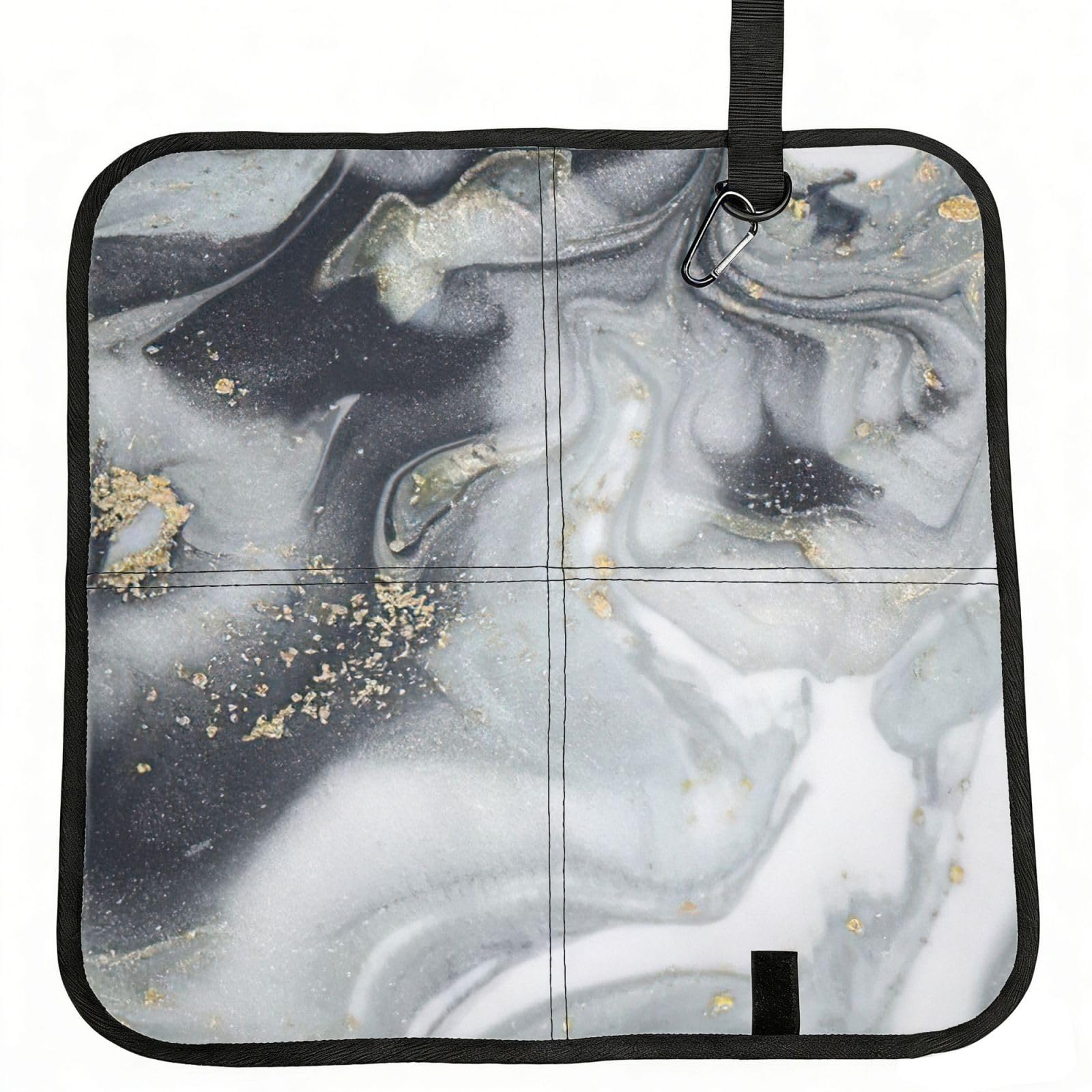 bghdfa Oriental Marble Stone Print Outdoor Sitting Mat Waterproof Oxford Cloth Seat Cushion Folding Foam Camping Seat For Picnic