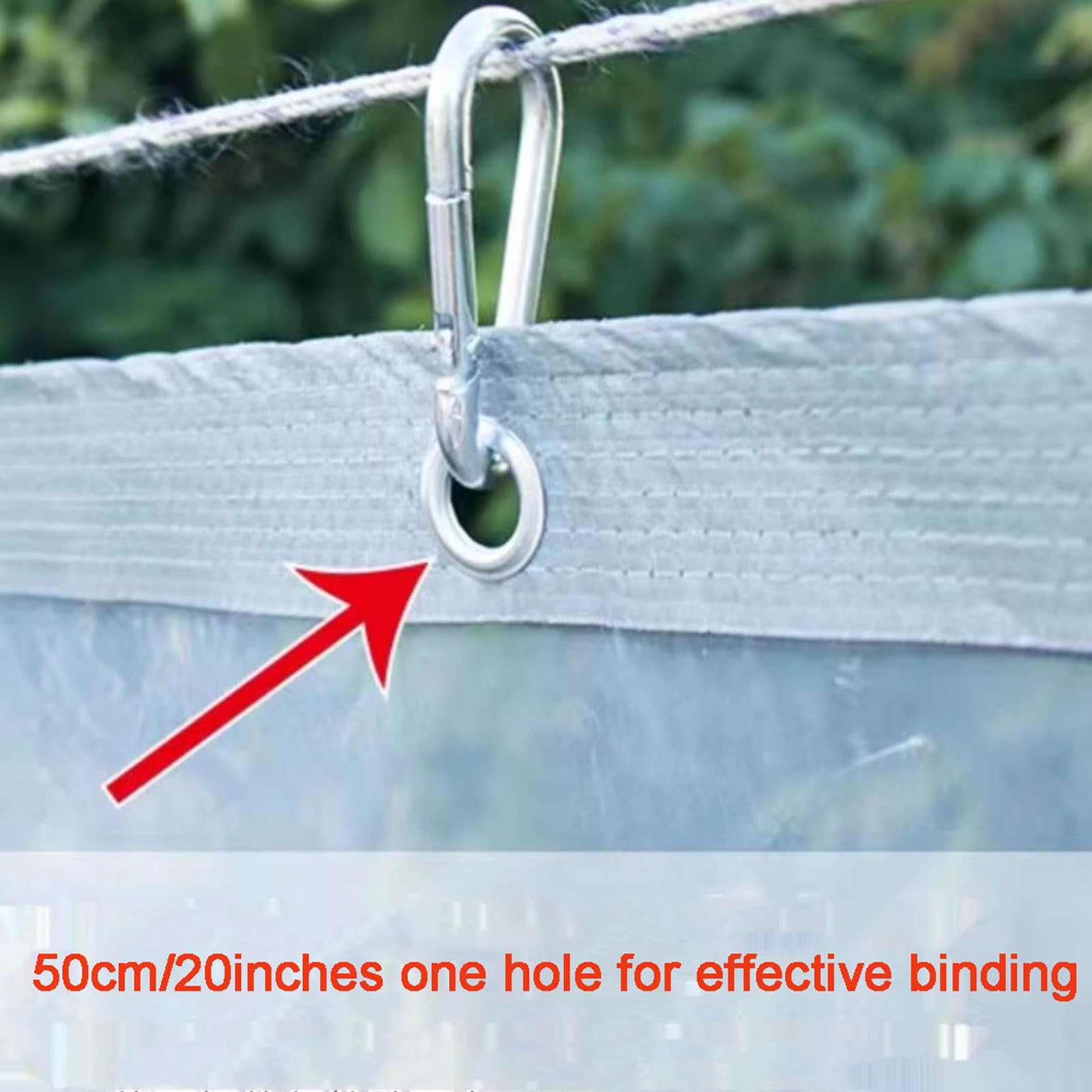 Heavy Du Bâche imperméable 1 bâche transparente avec œillets – Bâche en plastique pliable pour serre, jardin, terrasse et extérieur