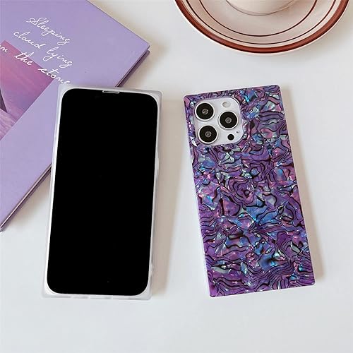 Miniatura 8 de COCOMII Funda cuadrada compatible con iPhone 11 Pro Max, lujosa, delgada, brillante, perla opalescente, purpurina iridiscente, fácil de sostener,