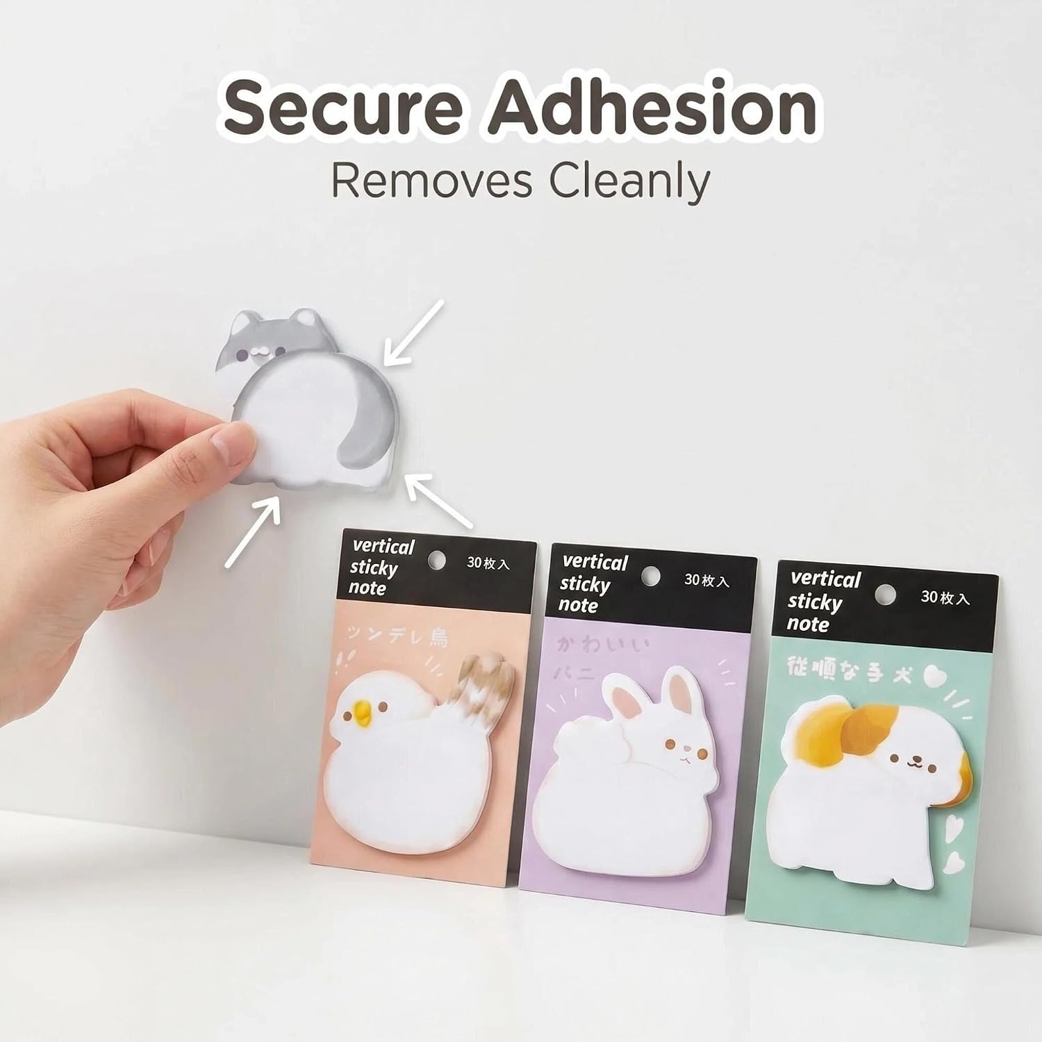 Super Cute Sticky Notes, Self-Stick Note Pads, Kawaii Colorful Sticky Notes, Easy to Post for Studying Home Office School, 4 Styles/360 Sheets (Animal Shapes) image 2