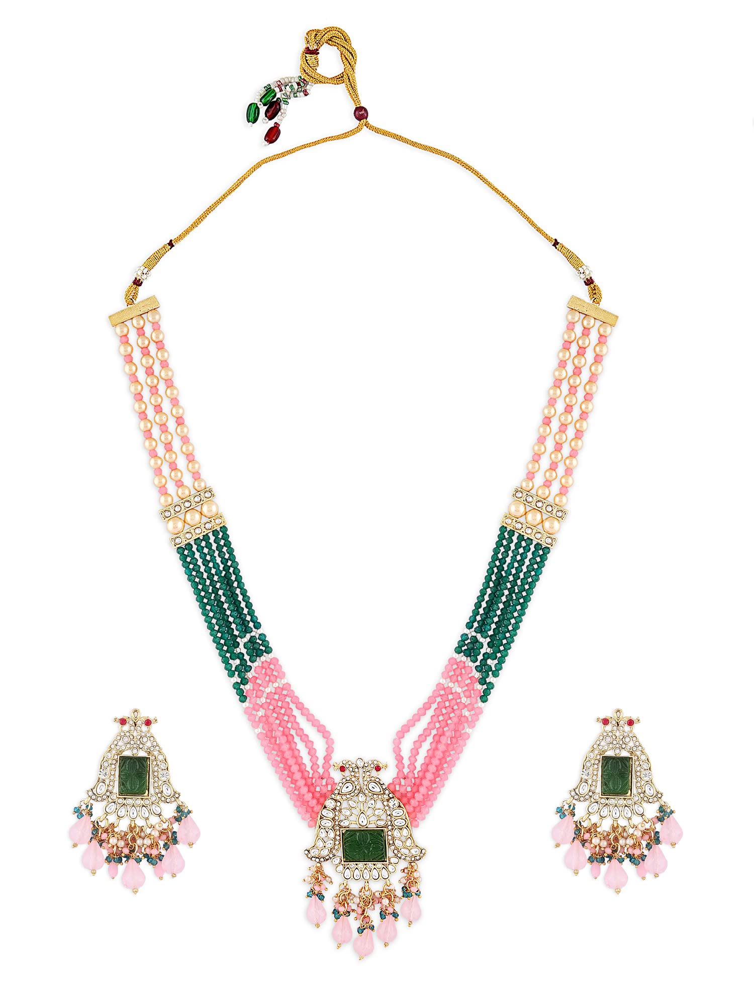 See full amazon price history chart for ZAVERI PEARLS Green Pink Multistrand Beaded Peacock Inspired Kundan Necklace Earring Set For Women-ZPFK16020 ZAVERI PEARLS Green Pink Multistrand Beaded Peacock Inspired Kundan Necklace Earring Set For Women-ZPFK16020 (B0C4H3GVR4) Amazon Price History, Amazon Price Tracker