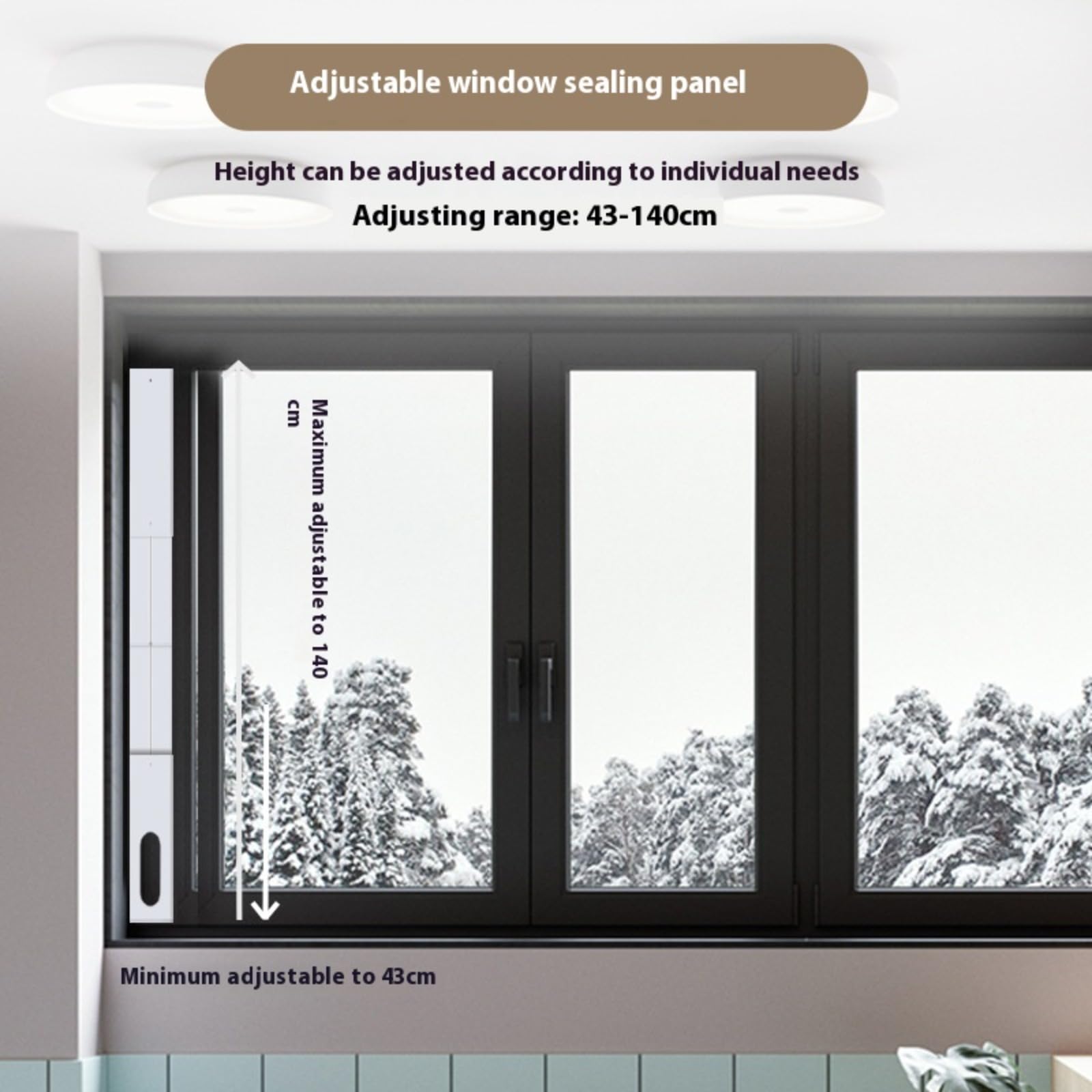 4pcs Pannello Di Tenuta Universale per Finestra, Kit Di Guarnizioni per Finestre in Pvc Regolabili per Condizionatori D' Portatili, Pezzi Di Ricambio per Tubi Di Scarico， Facile da Installare