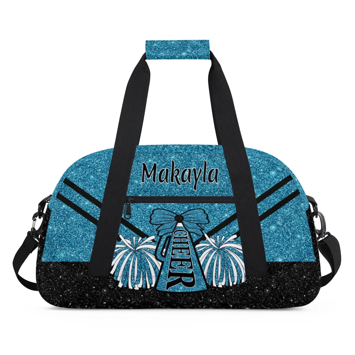 Voloreju Personalized Children Gym Bag Girl Travel Duffle Bag Custom Cheer Bag Girl Customized Sport Duffel Bag with Name