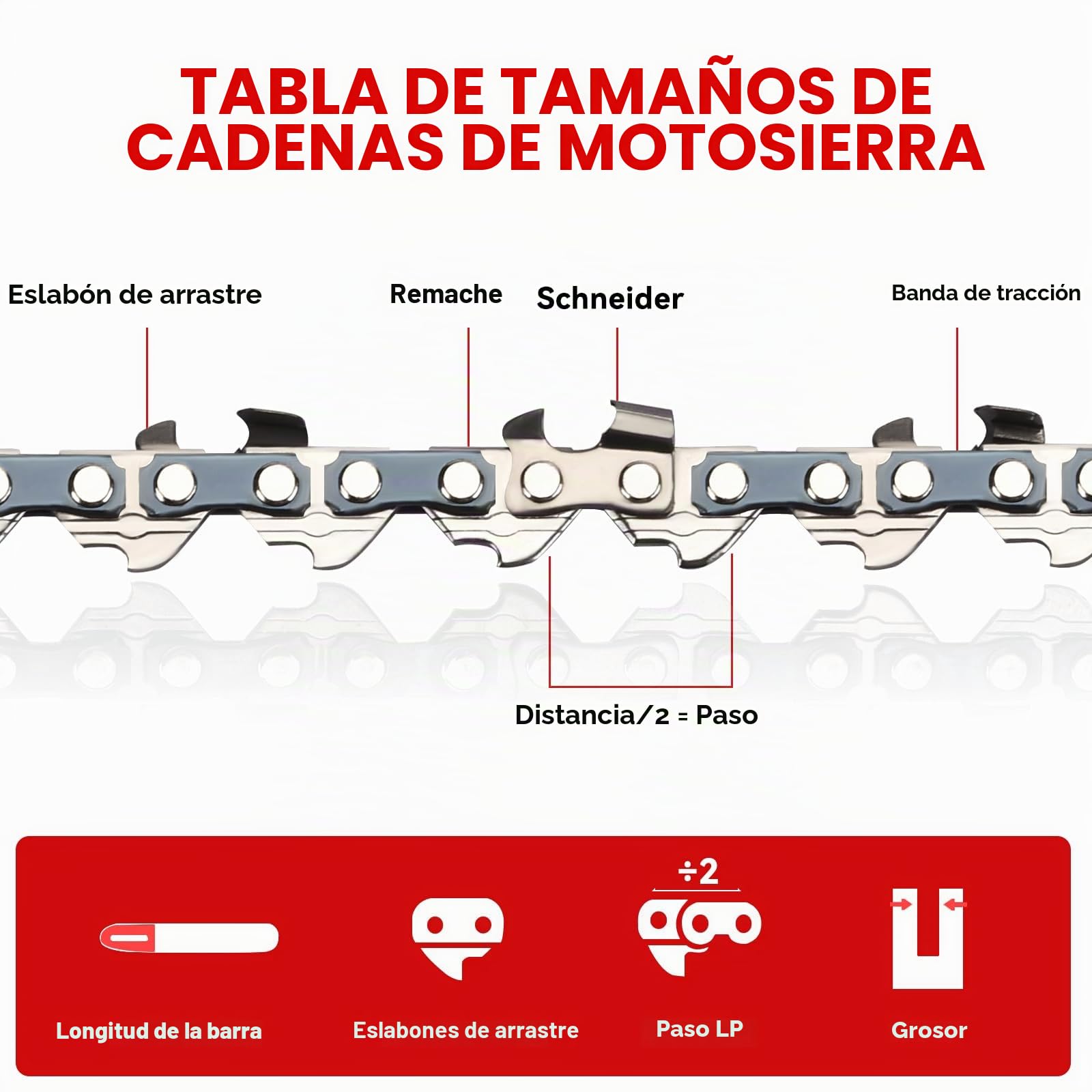 Cadena de motosierra de 35 cm (14 pulgadas), paso de 1,3 mm (3/8"), 52 eslabones, guía de cadena de 35 cm, compatible con los modelos Einhell GH-EC 1835, GC-EC1935, Makita DCS330