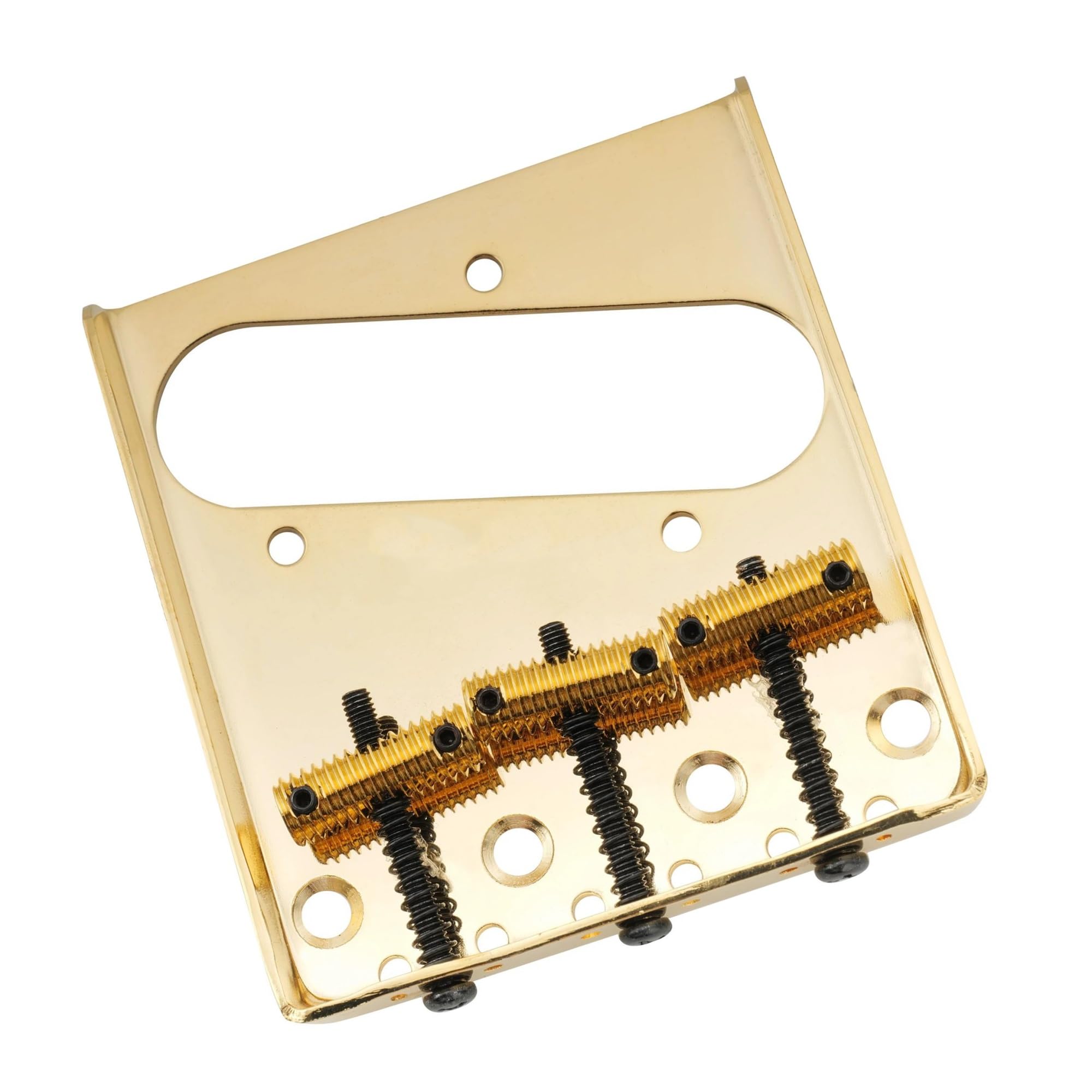 Puente Roscado De 54 Mm Con 3 Silletas Apto Para Guitarras | Puente de guitarra(Gold)