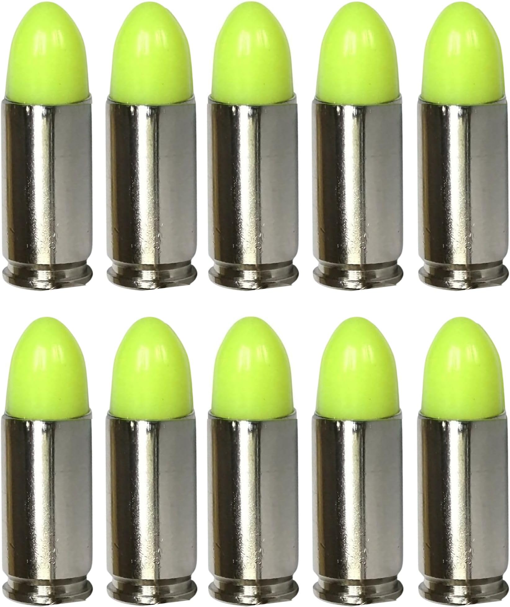 ST Action Pro 9mm Dummy Rounds –10 Pack Inert Training Ammunition for Dry Fire, Malfunction Drills & Classroom Use – Nickel Casing, UV Reactive, Veteran-Owned, Assembled in USA – Safe & Reusable
