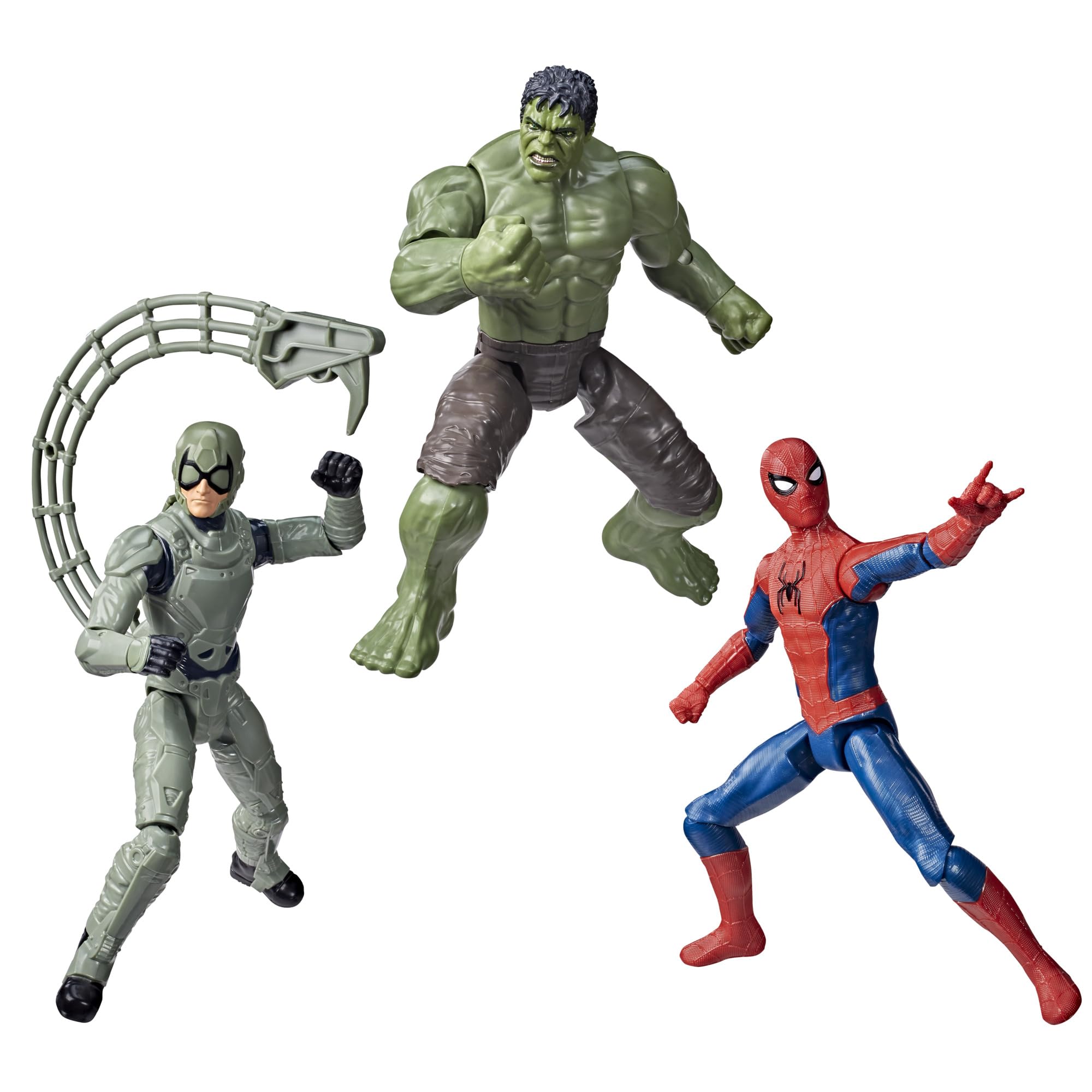 Hasbro Marvel Spider-Man: Brand New Day, Titan Series, Spider-Man, Hulk, Marvel's Scorpion, Confezione da 3 Action Figure