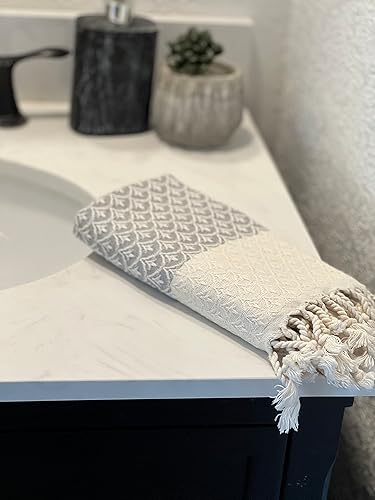 Vista 41 de Toallas de mano turcas, toalla de cocina, toalla de baño decorativa para té, paño de mano, cara, pelo, toallas de mano negras, toallas de mano