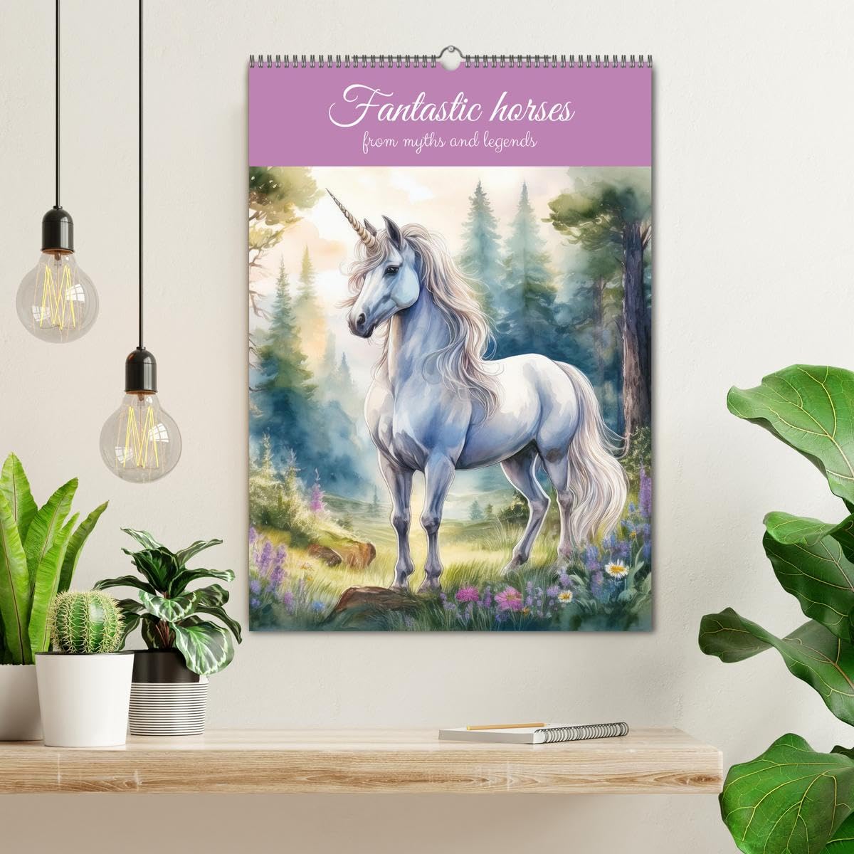 Fantastic horses from myths and legends (Wall Calendar 2027 DIN A2 portrait), CALVENDO 12 Month Wall Calendar: Magical paintings of unicorns and other mystic horses from fabulous tales