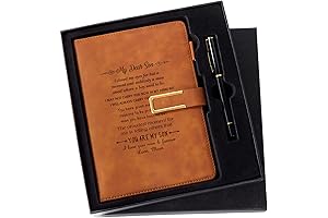 Son Journal from Mom: Personalized Leather Notebook, Perfect Gift for Boys