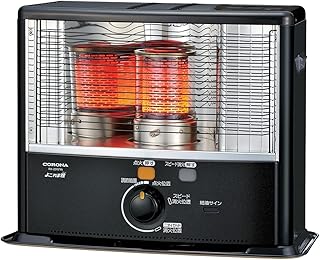 CORONA(コロナ) 石油ストーブ 【日本生産】 (木造8畳 / コンクリート10畳 まで) 電源不要 防災対策 キャンプ タンク容量5L ワンタッチ給油 グレー RX-29WYA(HD)