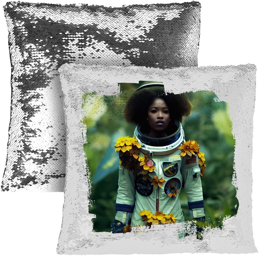 Jungle Sequin Pillow Case - Girl Pillow Case - Cool Pillowcase - Black