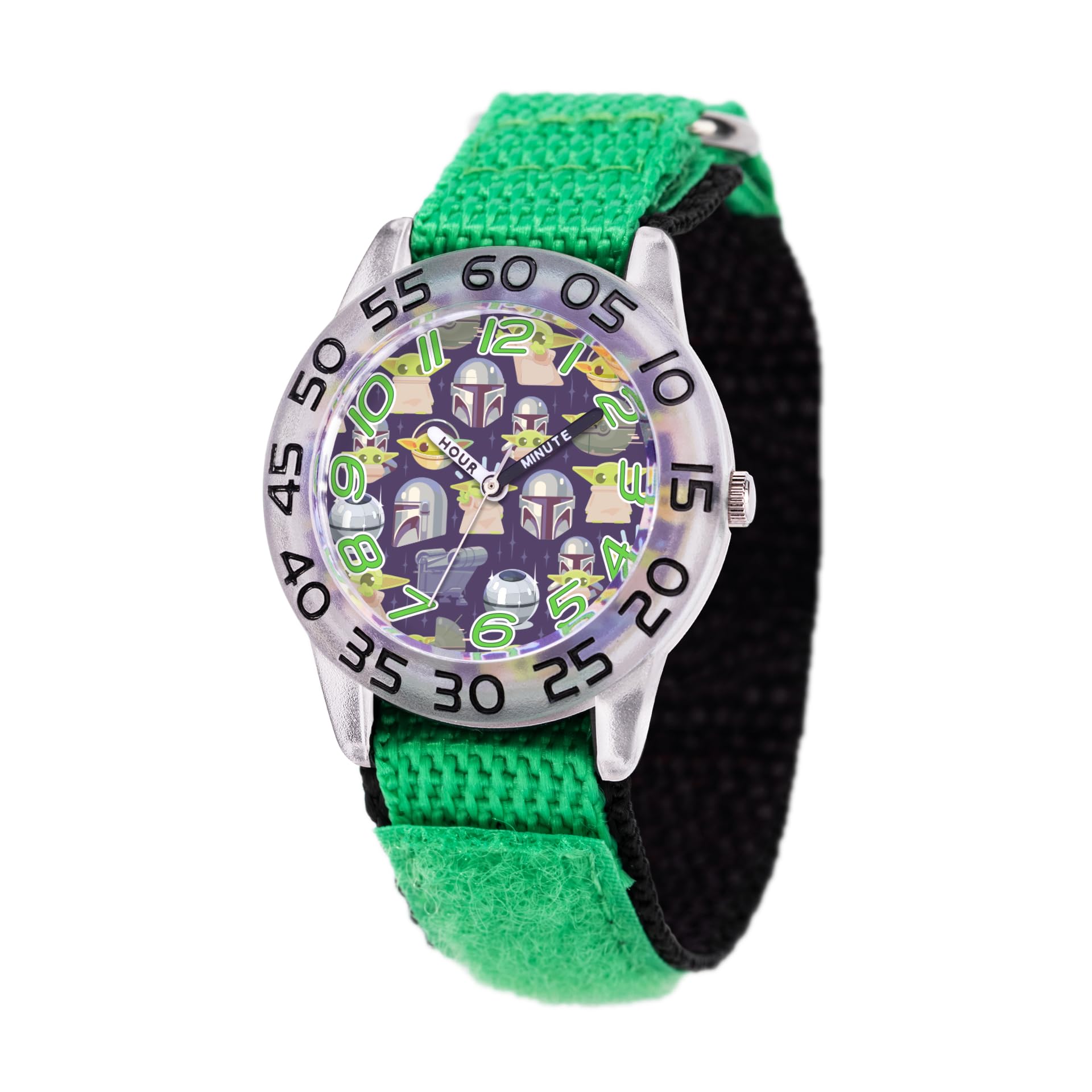 STAR WARS Kids' Plastic Time Teacher Watch, Analog Quartz Nylon Strap Watch
