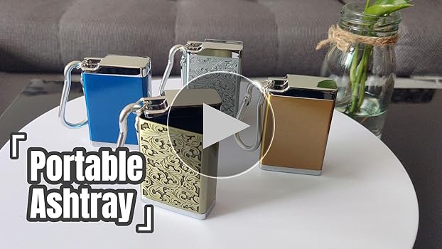 Amazon.com: Hourwof Metal Portable Ashtray with lid,Outdoor