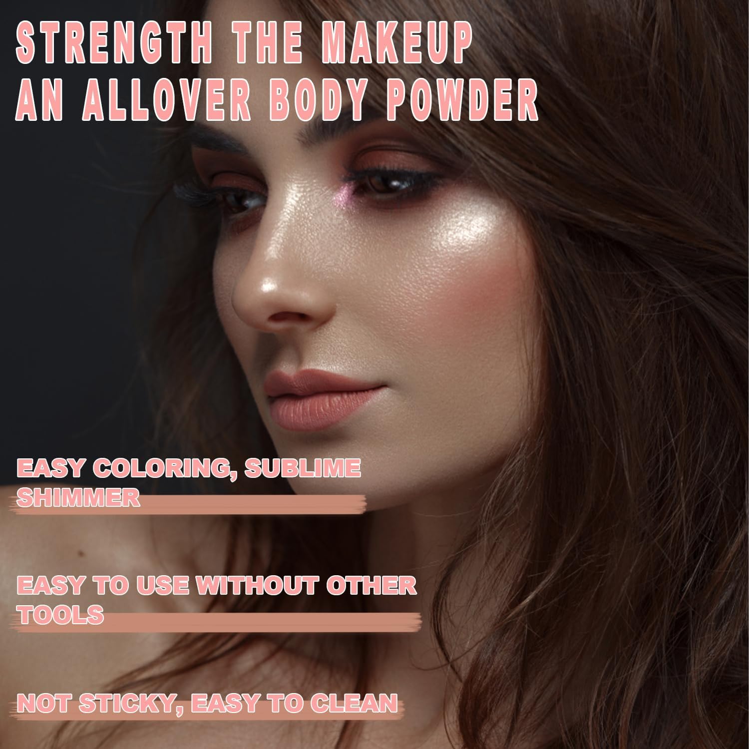 Hair and Body Glitter Spray, Holographic Glitter Highlighter Powder Spray, Face Hair Body Clothes Glitter Highlighter, Loose Glitter Spray Shimmer Powder Festival Rave Accessories, 28g Peal White & 2 Pink