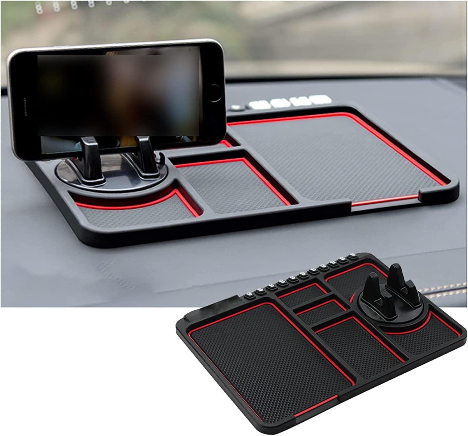 Dravizon Nonslip Anti-Skid Car Dashboard Mobile Phone Holder Sticky Pad GPS Navigation Mount Multifunction Accessories Holder Tray Bracket with Parking Phone Number for Car Dashboard (B0BLN7X187) Amazon Price History, Amazon Price Tracker